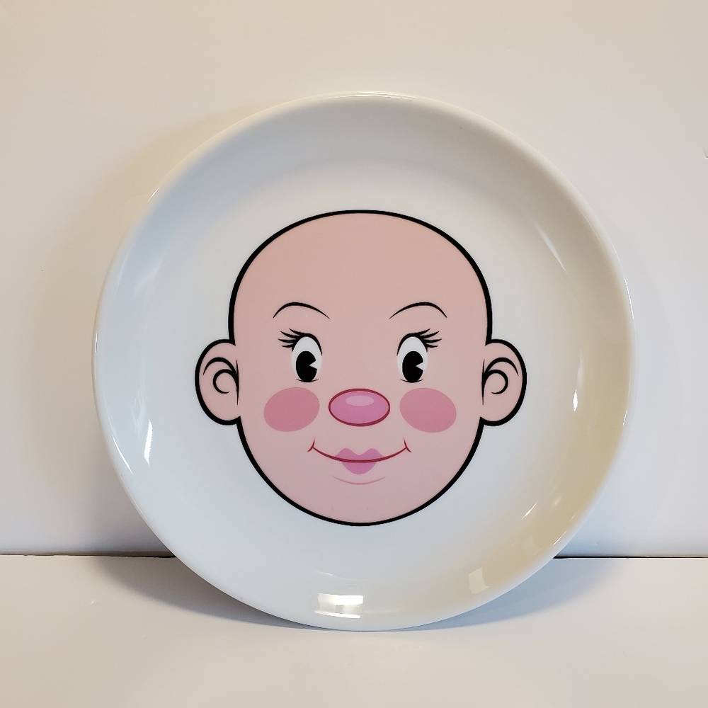 Ms. Food Face - Fred Plays With His Food Ceramic Plate